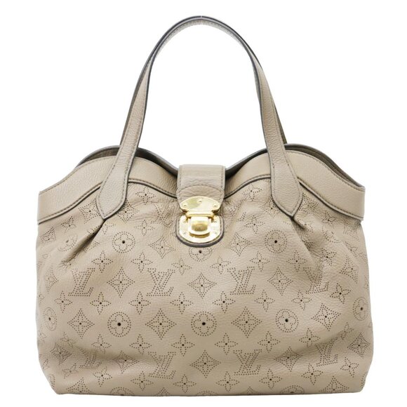 Louis Vuitton  Cirrus PM Mahina Leather Hobo Bag Taupe - Picture 1 of 11